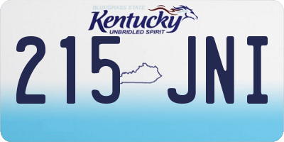 KY license plate 215JNI