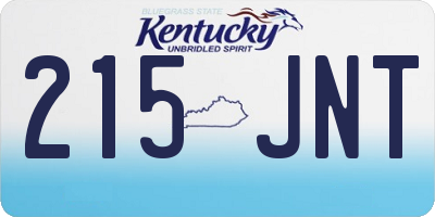 KY license plate 215JNT