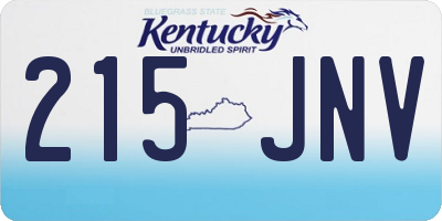 KY license plate 215JNV