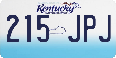 KY license plate 215JPJ