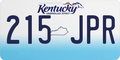 KY license plate 215JPR