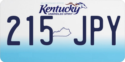KY license plate 215JPY