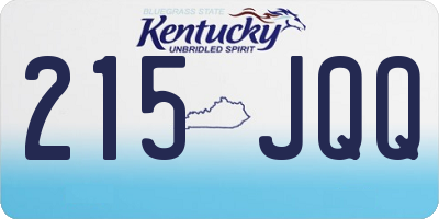 KY license plate 215JQQ