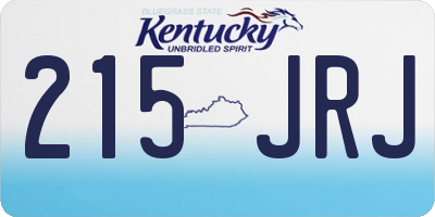 KY license plate 215JRJ