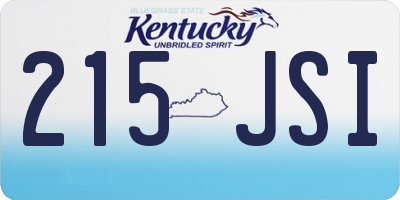 KY license plate 215JSI