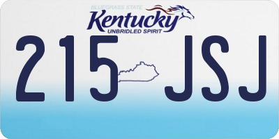 KY license plate 215JSJ
