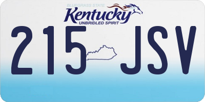 KY license plate 215JSV