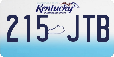 KY license plate 215JTB
