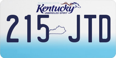 KY license plate 215JTD