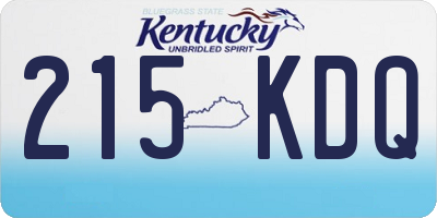 KY license plate 215KDQ