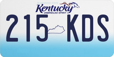 KY license plate 215KDS