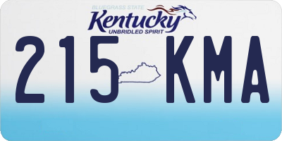KY license plate 215KMA