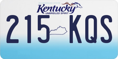 KY license plate 215KQS