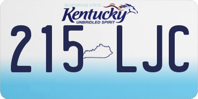 KY license plate 215LJC