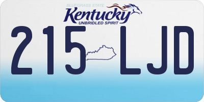 KY license plate 215LJD