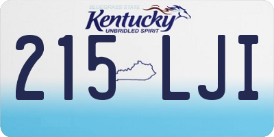 KY license plate 215LJI