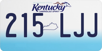 KY license plate 215LJJ