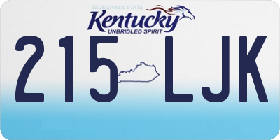 KY license plate 215LJK