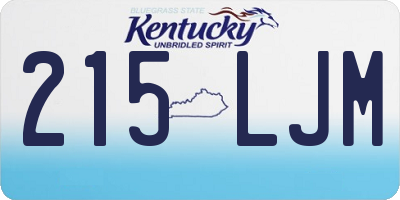 KY license plate 215LJM