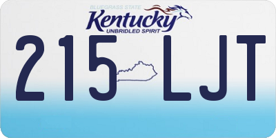 KY license plate 215LJT