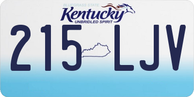KY license plate 215LJV
