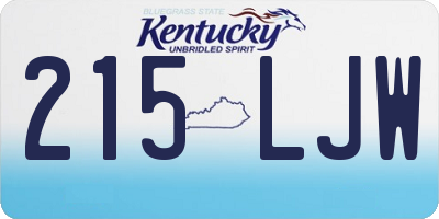 KY license plate 215LJW