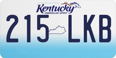 KY license plate 215LKB