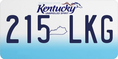 KY license plate 215LKG