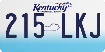 KY license plate 215LKJ
