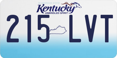 KY license plate 215LVT