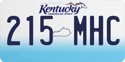 KY license plate 215MHC