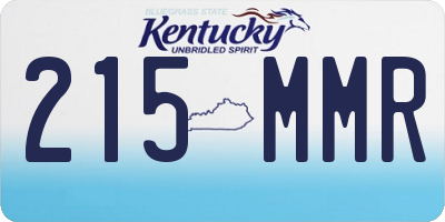 KY license plate 215MMR