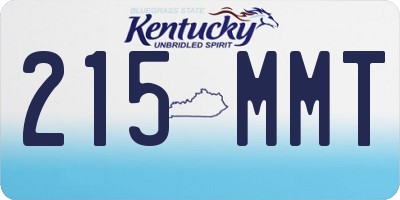 KY license plate 215MMT