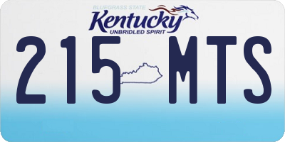 KY license plate 215MTS
