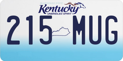KY license plate 215MUG