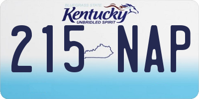 KY license plate 215NAP