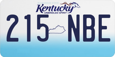 KY license plate 215NBE