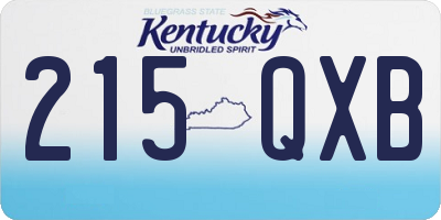 KY license plate 215QXB
