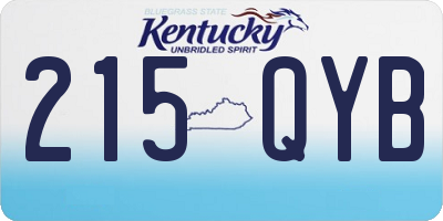 KY license plate 215QYB