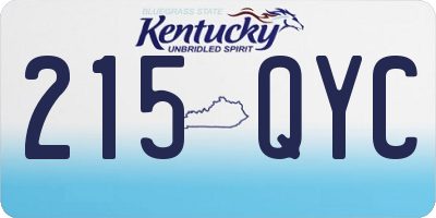 KY license plate 215QYC