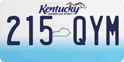 KY license plate 215QYM