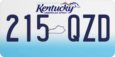 KY license plate 215QZD