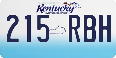 KY license plate 215RBH
