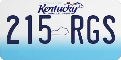 KY license plate 215RGS