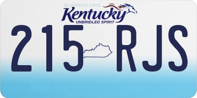 KY license plate 215RJS