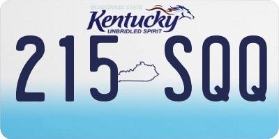KY license plate 215SQQ