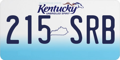 KY license plate 215SRB
