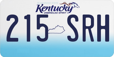 KY license plate 215SRH
