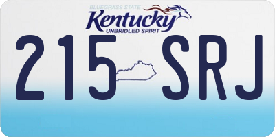 KY license plate 215SRJ