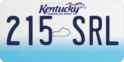 KY license plate 215SRL